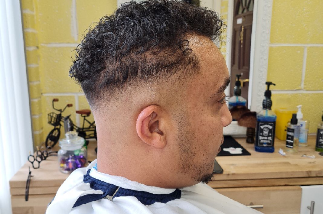Curly top burst fade